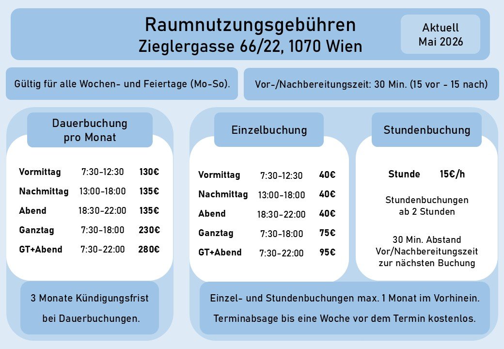 Therapieraum in Wien Neubau-Zieglergasse